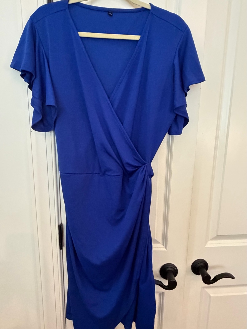 Blue Wrap-Style Women’s Dress